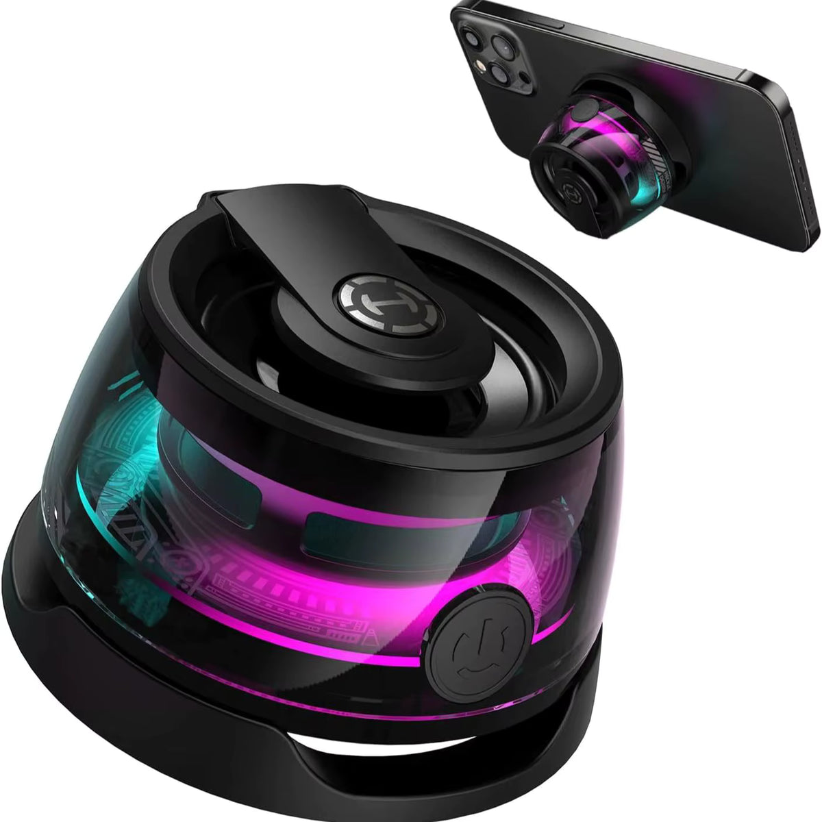 Parlante Magnético Bluetooth® 360° – Potente Sonido Portátil con Luces LED RGB